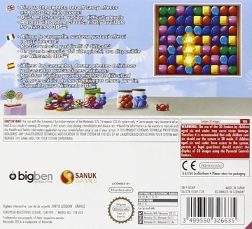 Candy Match 3 (Europe)(En,Ge,Fr,Es,It,Du) box cover back